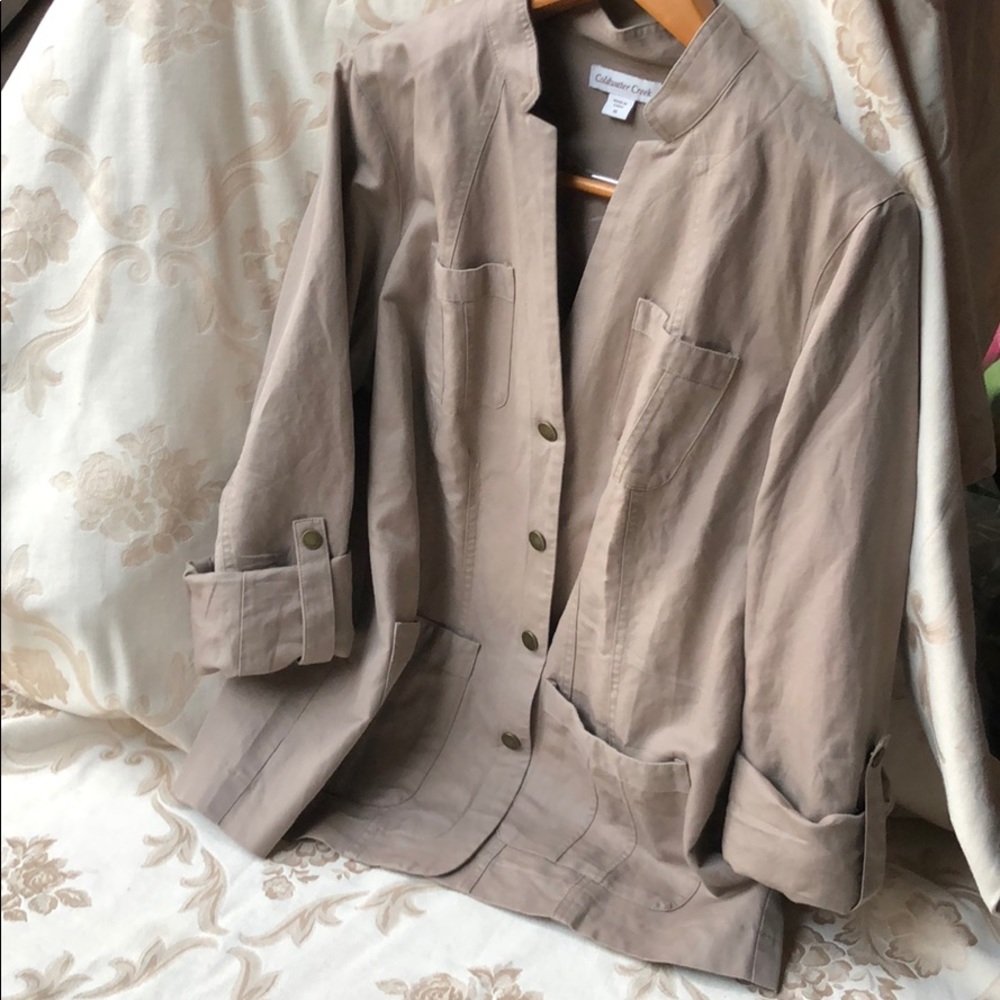Coldwater Creek Khaki Utility Jacket